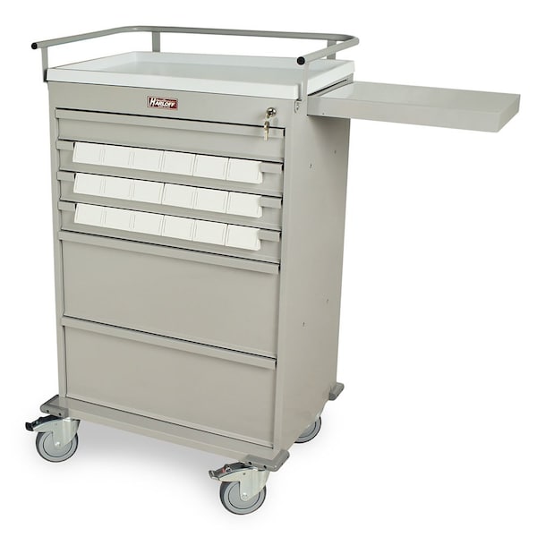 6 Drawer Value Line Med-Bin Medication Cart with 18 3.5 in Bins